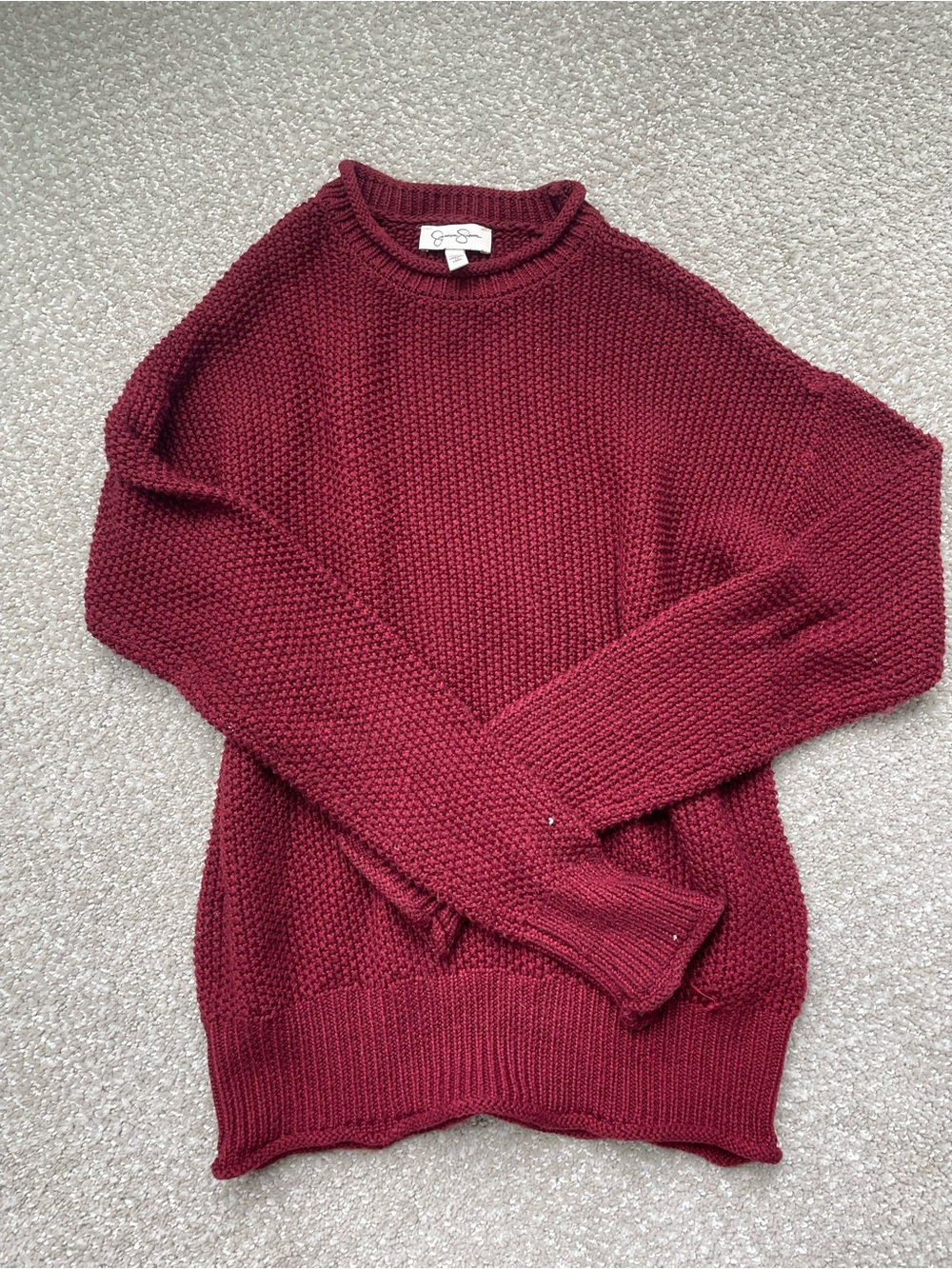Maroon Long Knit Sweater
